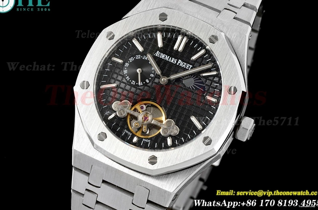 Stk SS Oak SS Royal A23J(Erotic) ABF Black Fake tourbillon 0121